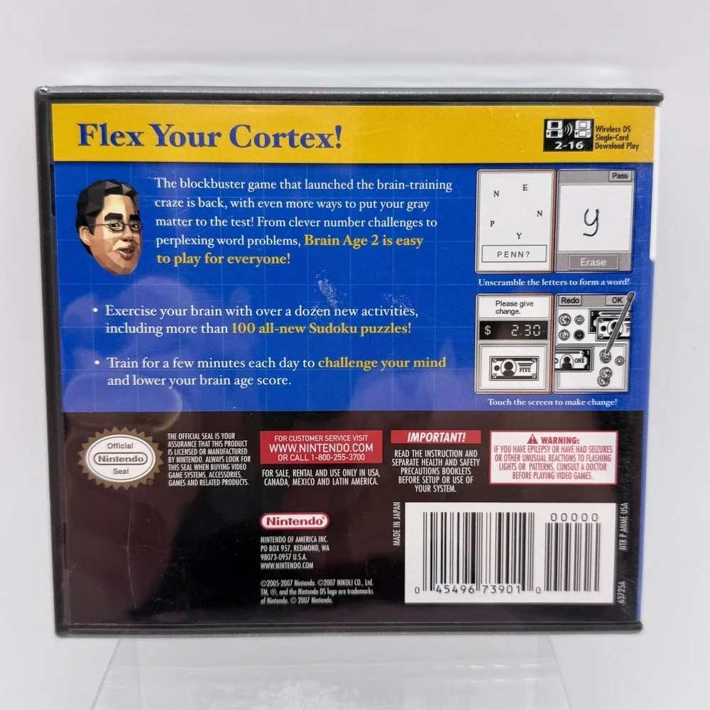 Nintendo DS Brain Age 2 Game‎ Complete With Game, Case & Manual Factory Sealed
